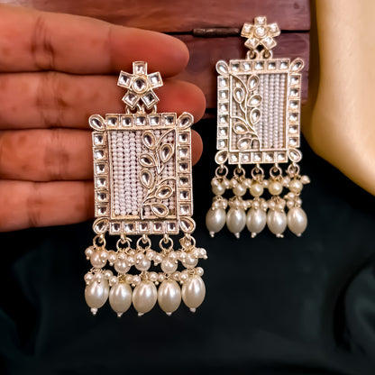 Janki Pearl Earrings - Golden/Ivory