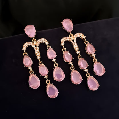 Sharon Chandelier Dangler Earrings - Lavender