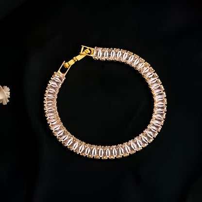 Sarah Cubin Zirconia Tennis  Bracelet - Golden