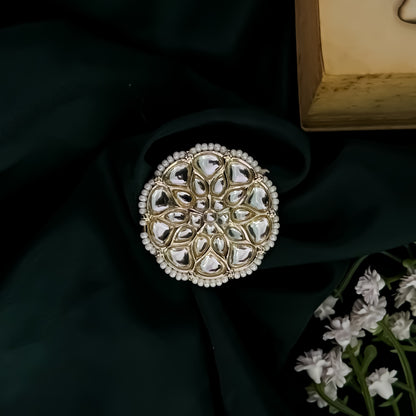 Tanisha Dabi kundan Adjustable Ring