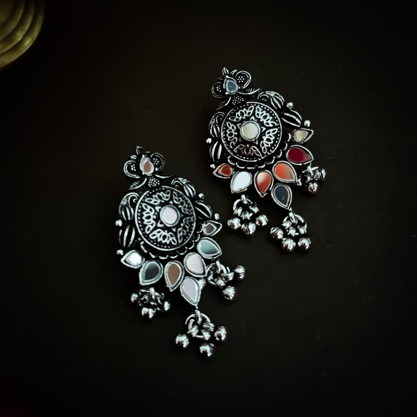 Gulaba Mirror Long Necklace Set