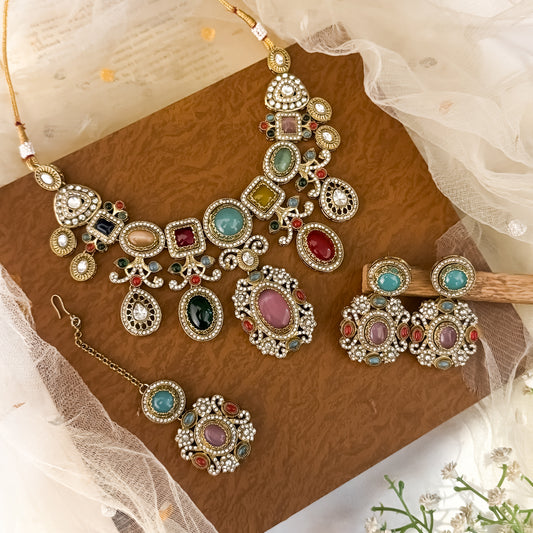 Multi Nashwa Sabhyasachi Necklace Set