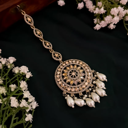 Charvi Jadau Teeka - Golden