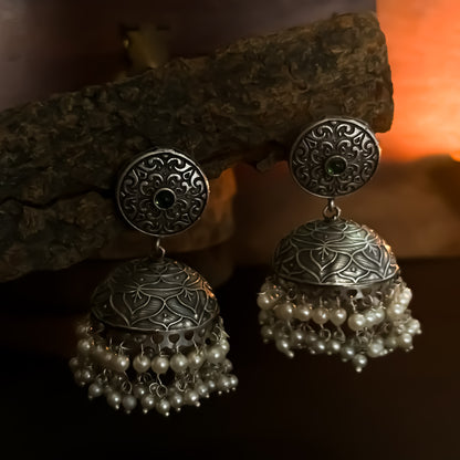 Vedika SLA Brass Jhumka Earrings