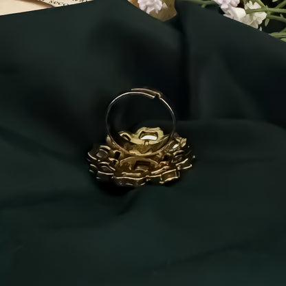 Charvi Dabi kundan Adjustable Ring