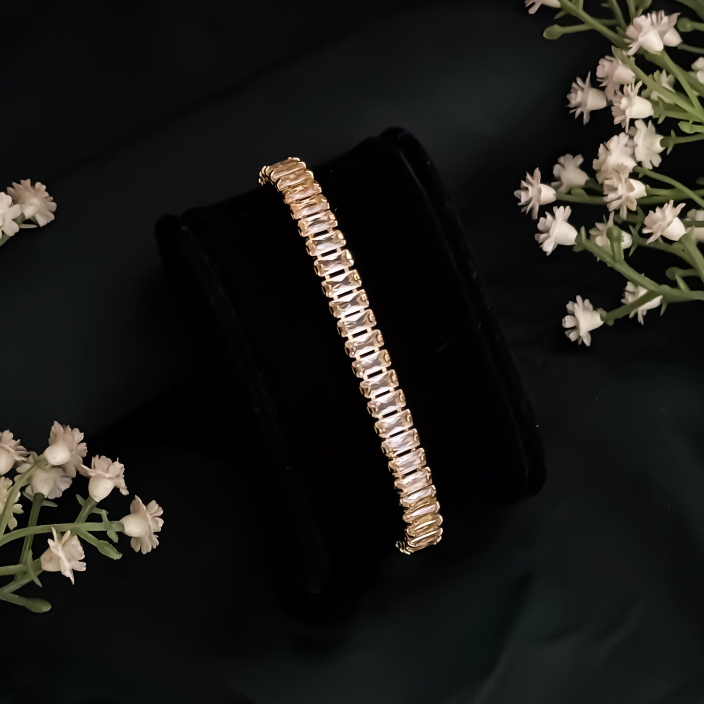 Sarah Cubin Zirconia Tennis  Bracelet - Golden