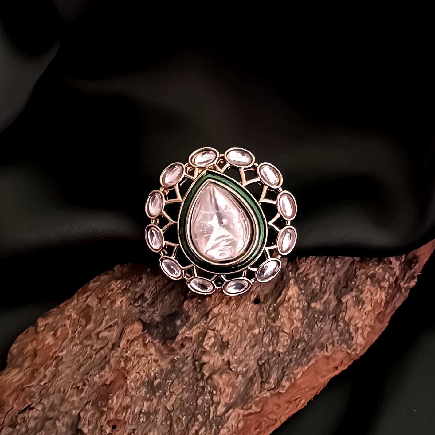 Diyasa Kundan Adjustable Ring