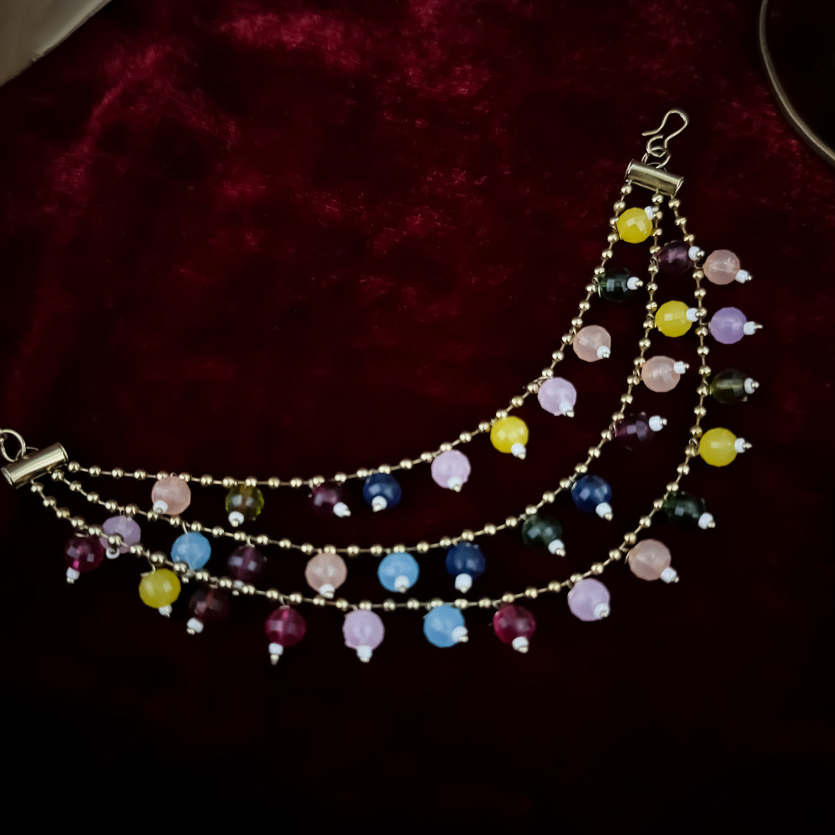 Ishana 3 Layer Pearl Detachable Earchains - Multi