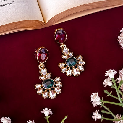 Multi Raisha Floral Kundan Necklace Set