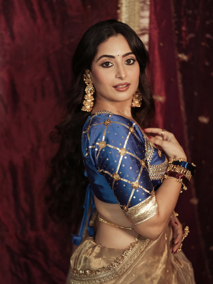 Neelkanchi Peacock Premium Kashmiri Brass Jhumka with Earcuff Earrings - Golden (As seen on Aishwarya Sharma)