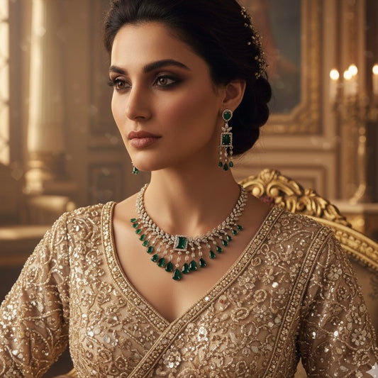 Nitara AD Necklace Set - Green