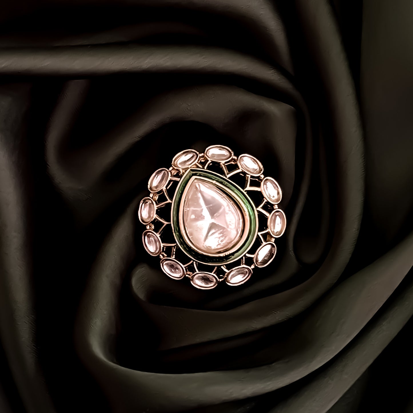 Diyasa Kundan Adjustable Ring
