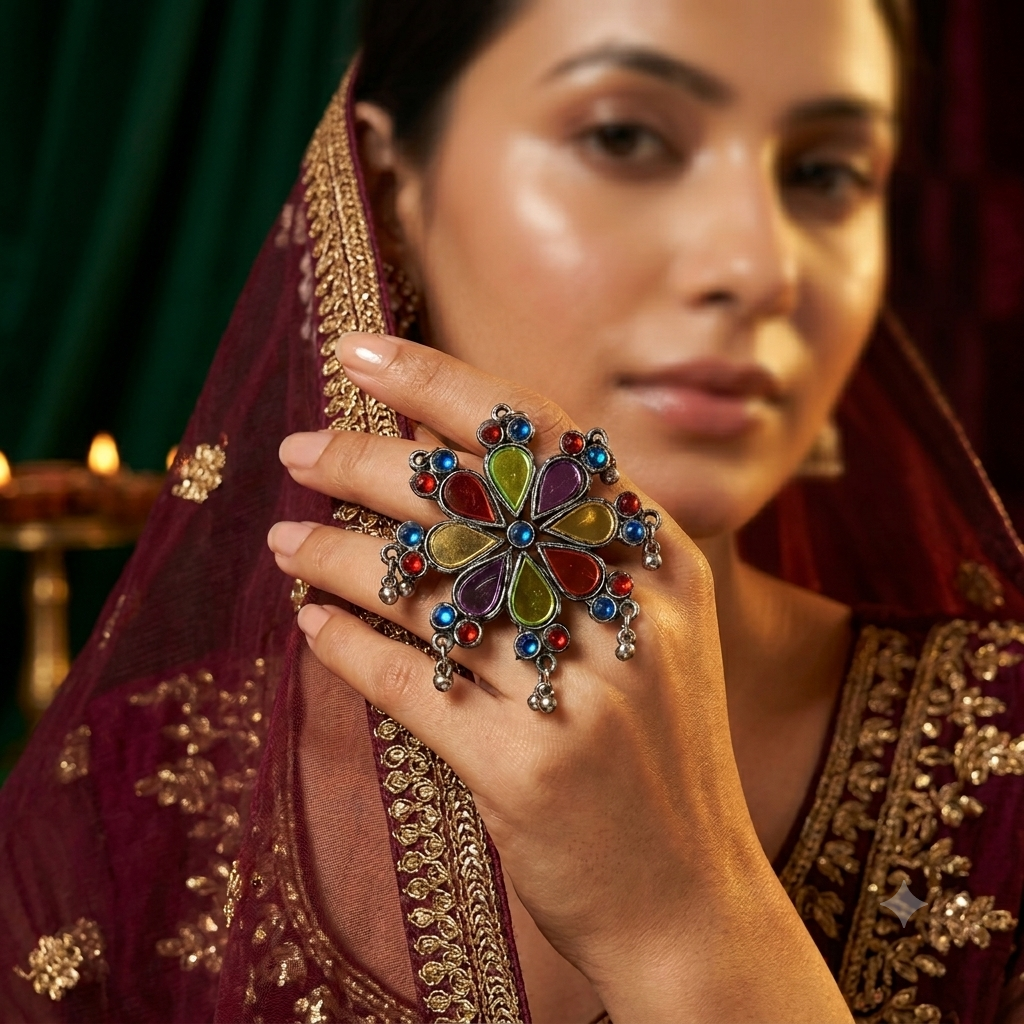 Multi hue Adjustable Ring