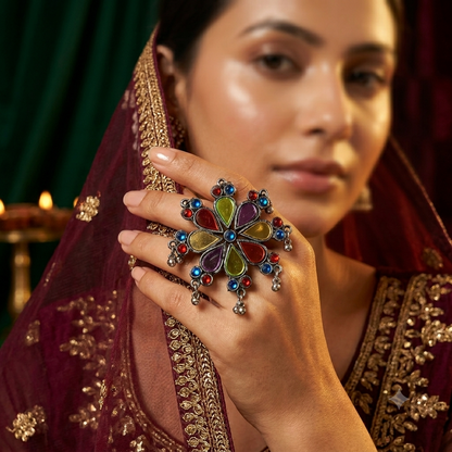 Multi hue Adjustable Ring