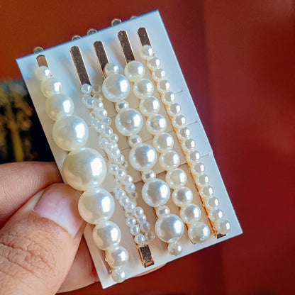 Pearl Korean Clip Set of 5