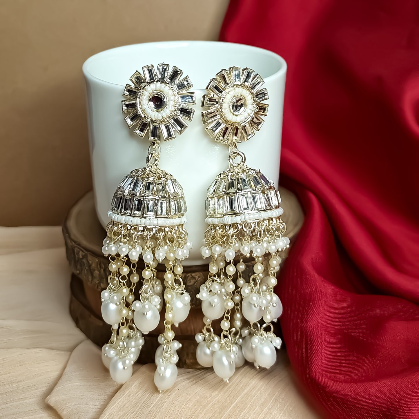 Jhoomar Jhumka Golden Earrings