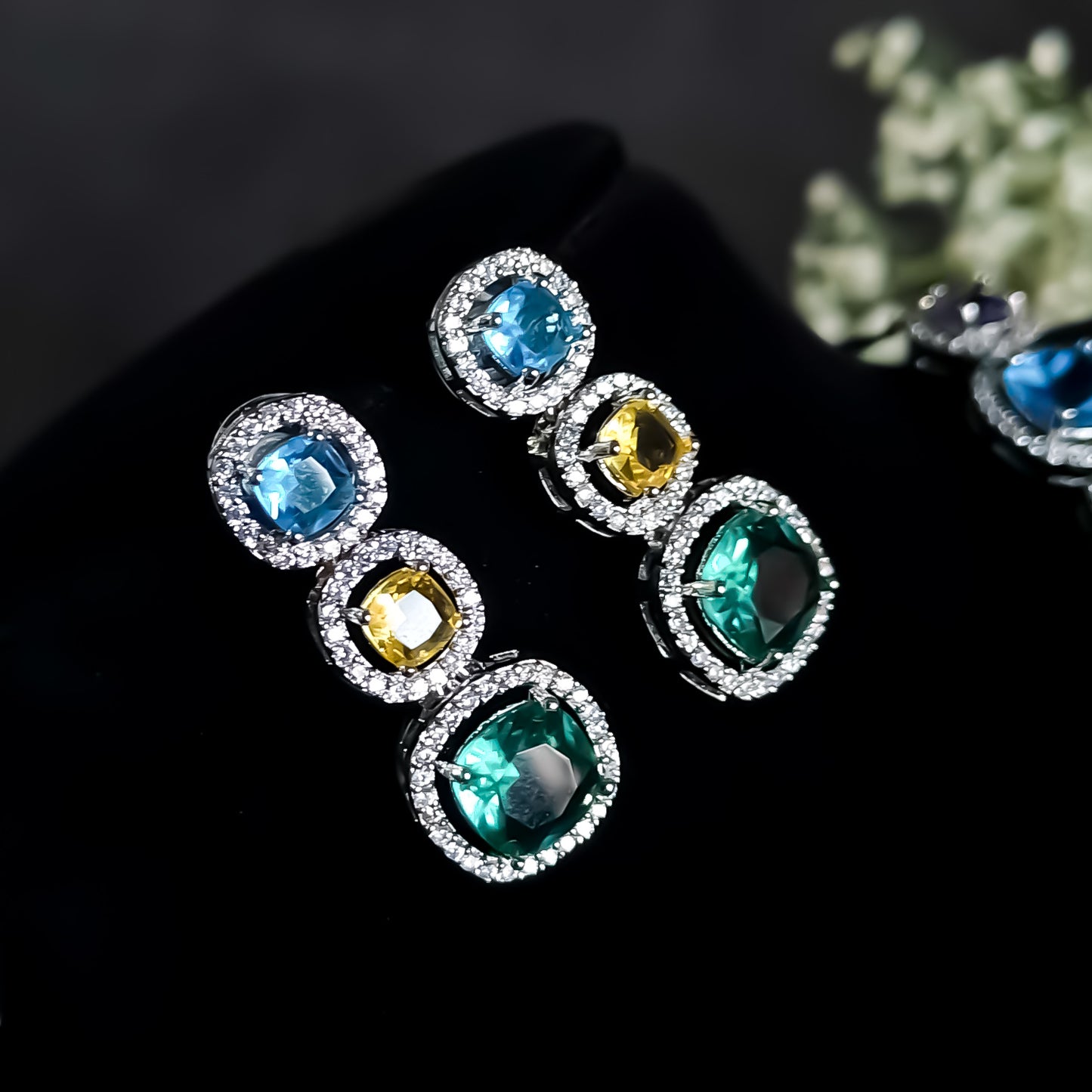 Rhea AD Necklace Set - Multi (Assorted Ad Colors )