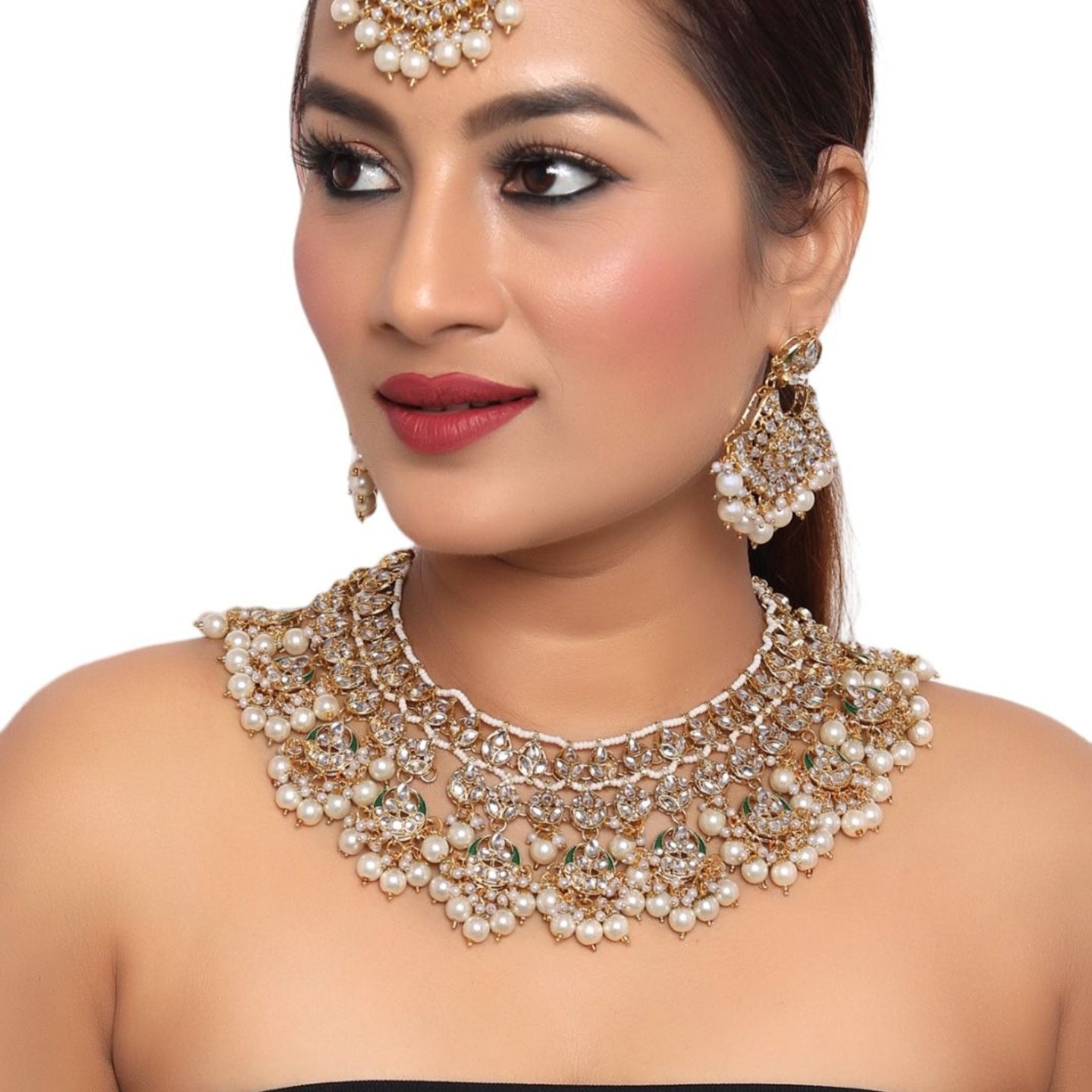 Drishti Kundan Necklace Set 💗