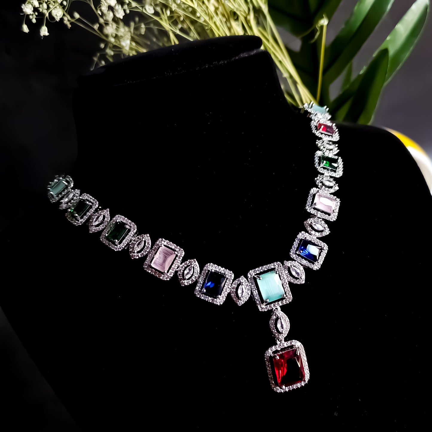 Alice Premium American Diamond (AD) Necklace Set