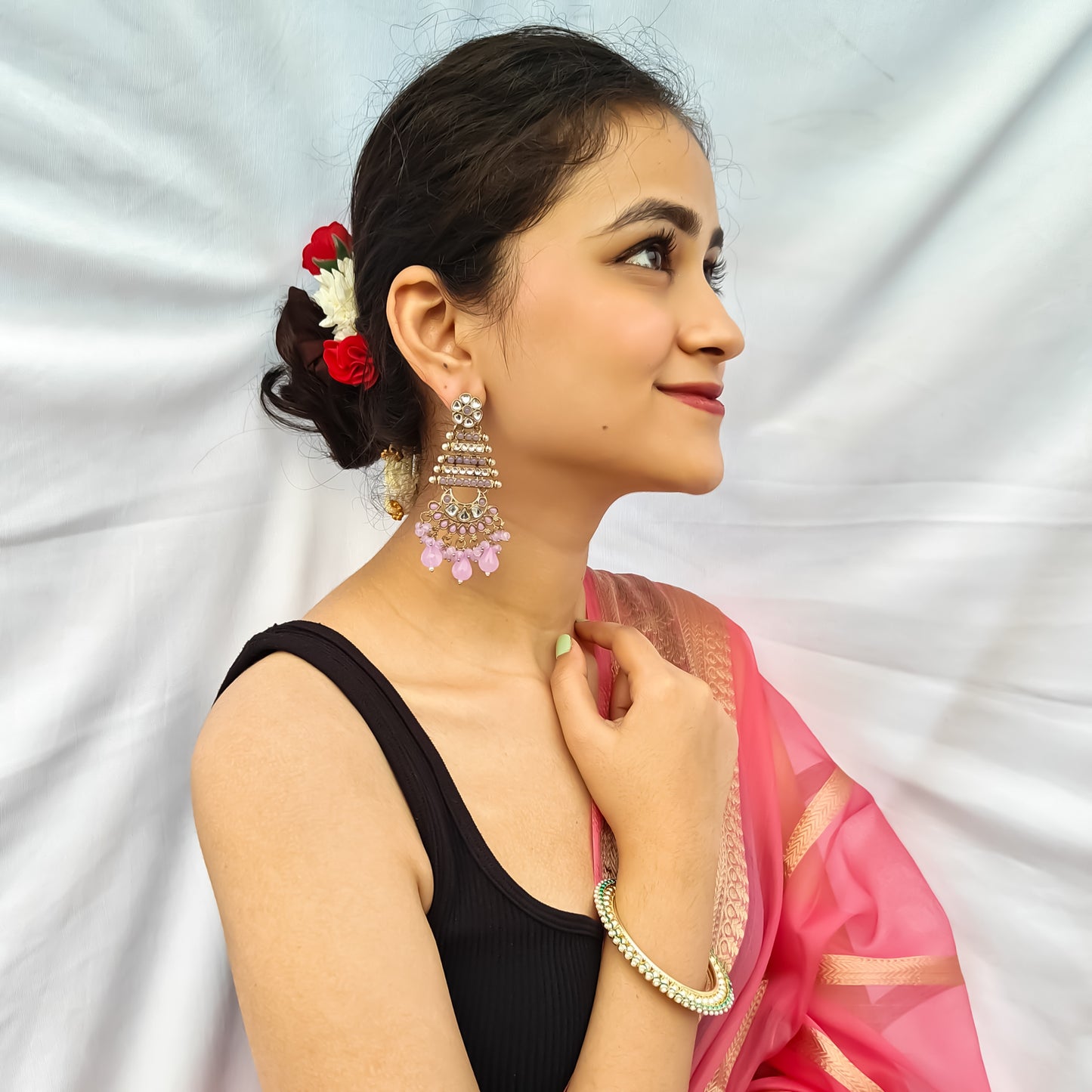 Kuhu Designer Earrings -Lavender