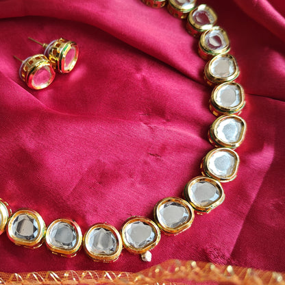 Jaya Kundan Back Meenakari Work Necklace Set