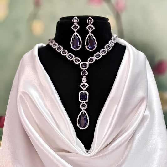 Sophie AD Necklace Set - Purple