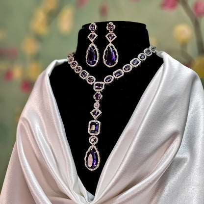 Sophie AD Necklace Set - Purple
