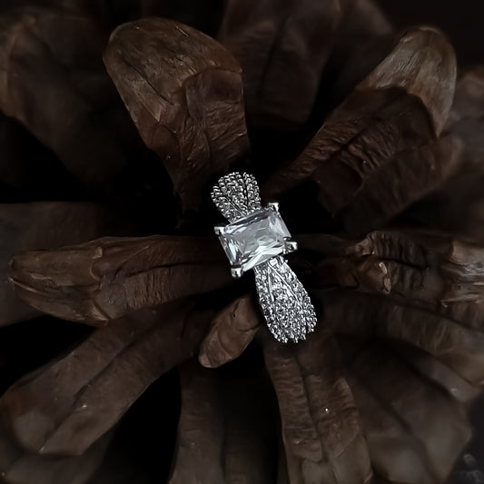 Elaine American Diamond Adjustable Ring