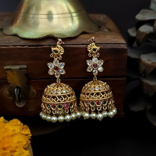 Ambika American Diamond Jhumka Earring