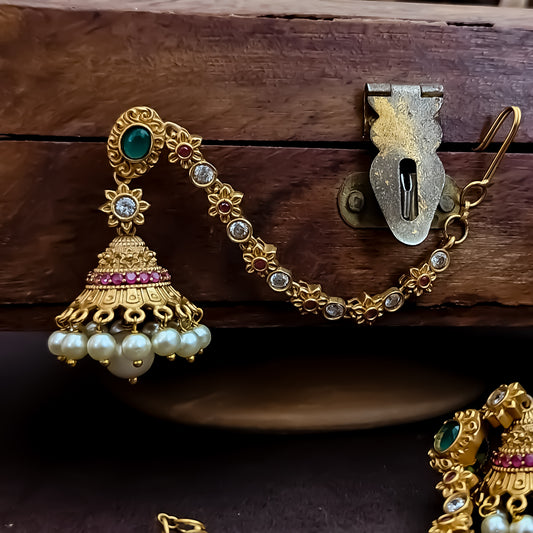 Kripa Jhumka Earrings with Sahara