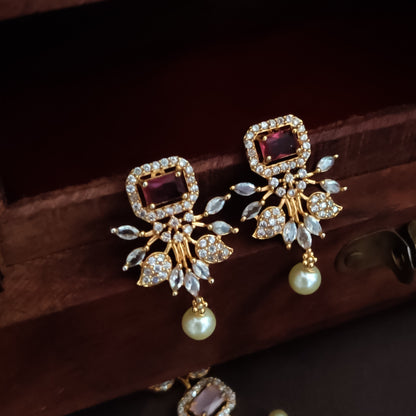 Shreshtha Navratan AD Necklace Set