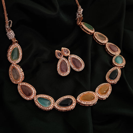 Bella Monalisa Stone Necklace Set