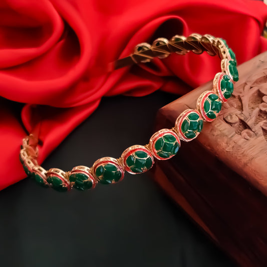 Keshini Ethnic Hair Band - Green