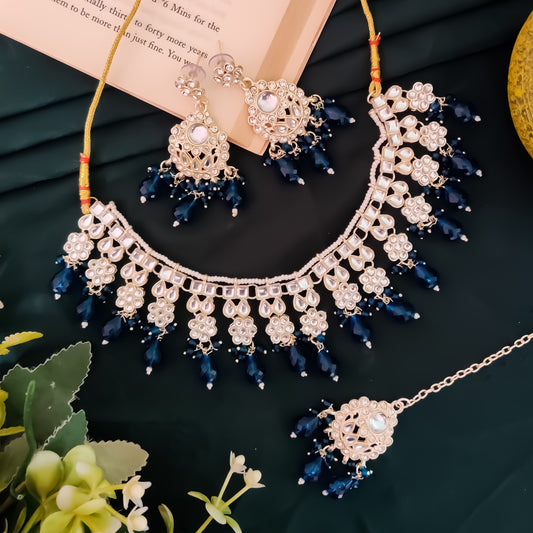 Suhaila Necklace Set - Blue