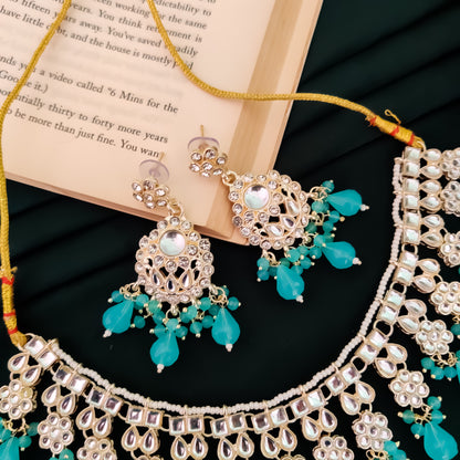 Suhaila Necklace Set - Sky Blue