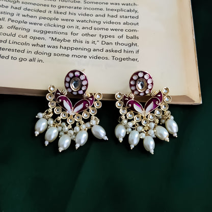Daraksha Meenakari Hasli Necklace Set - Purple