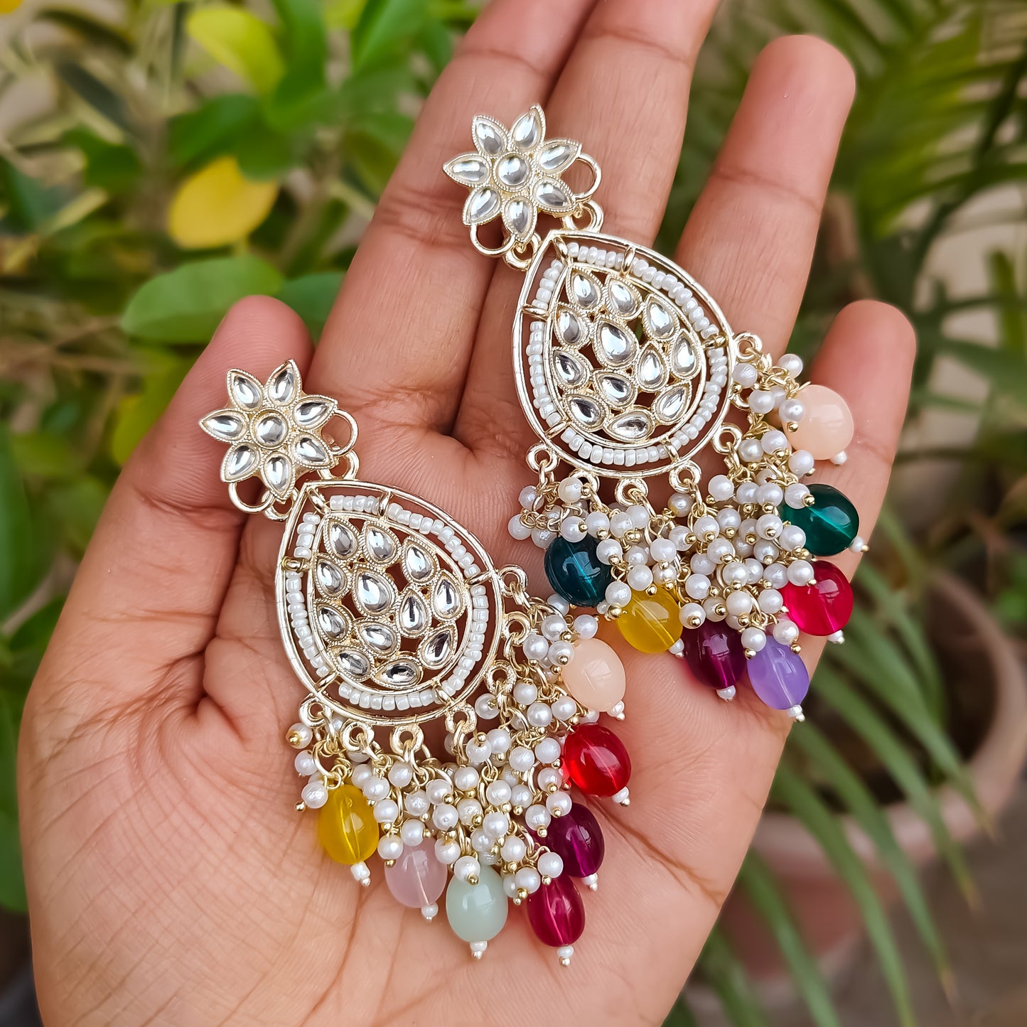 Shreya Multi Chandbali Earrings