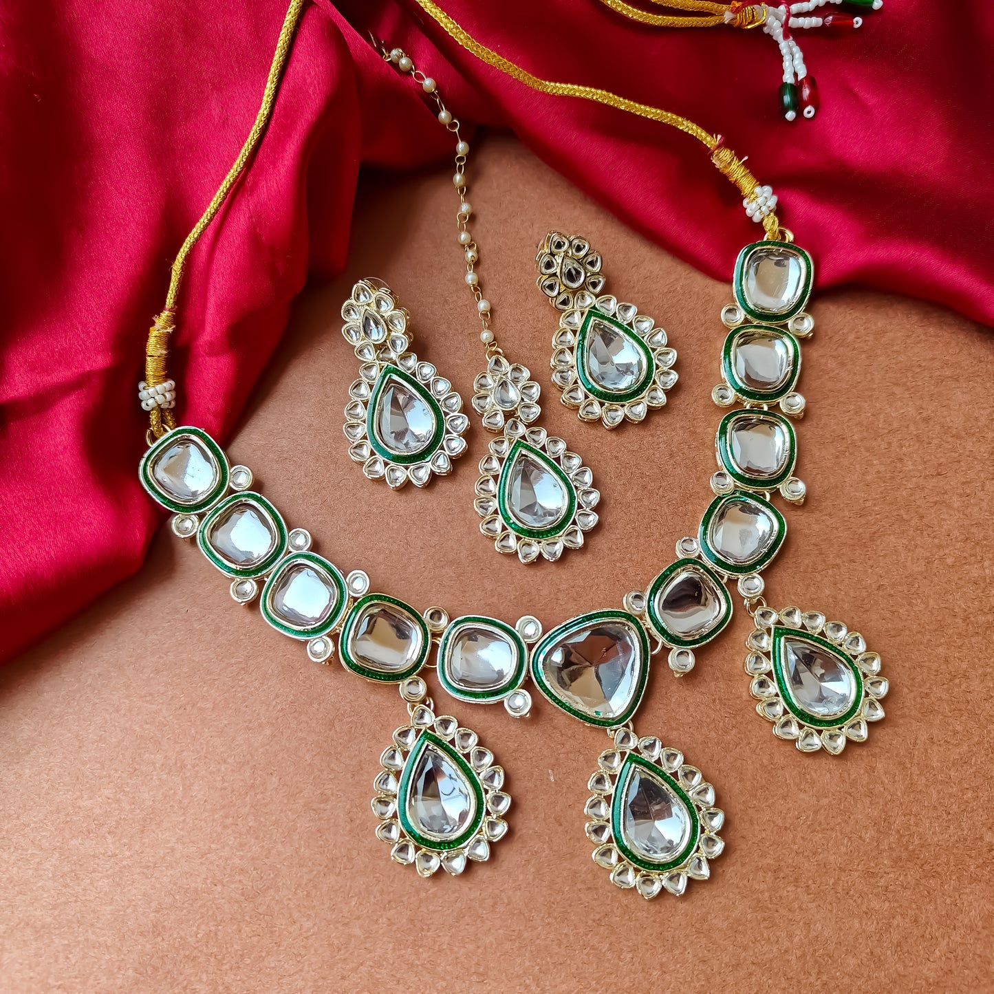 Kanika Statement Necklace Set with Earrings