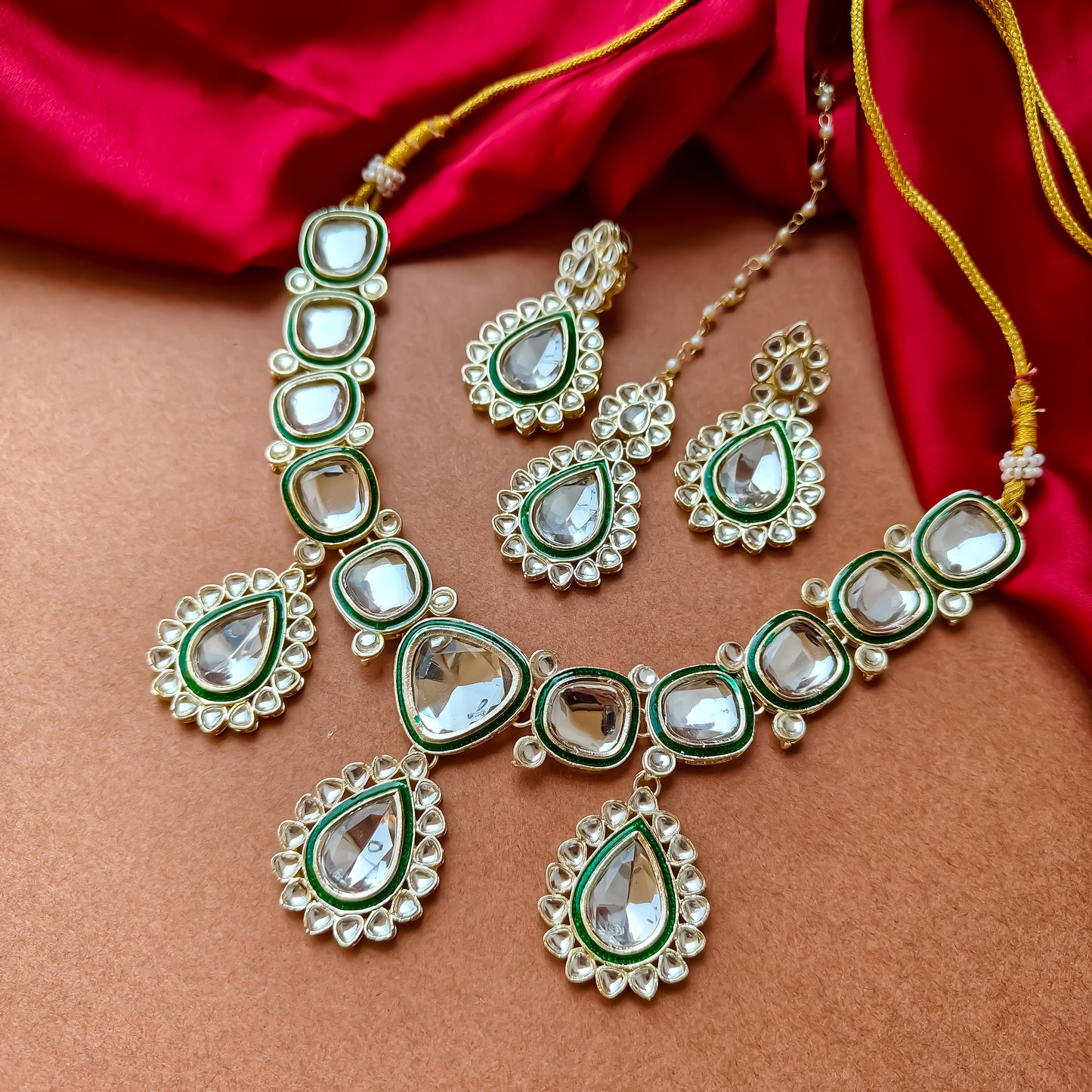 Kanika Statement Necklace Set with Earrings