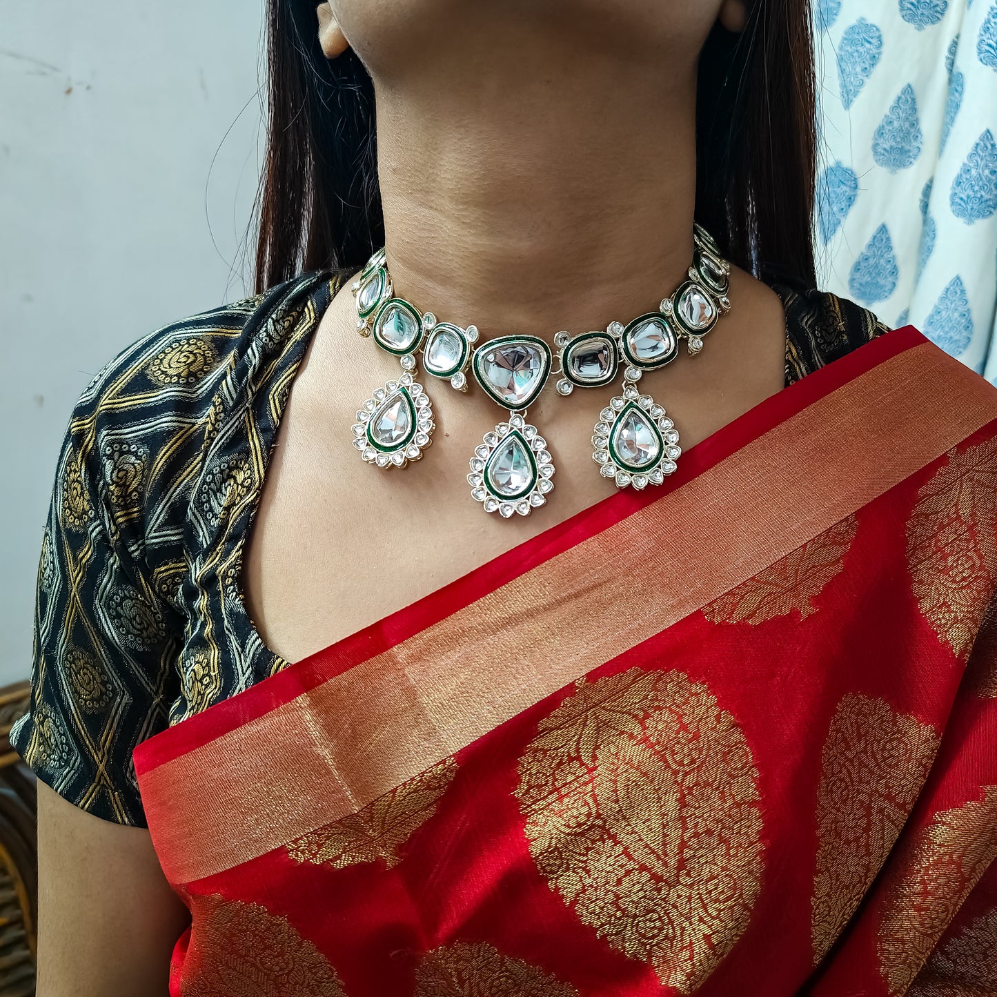 Kanika Statement Necklace Set with Earrings