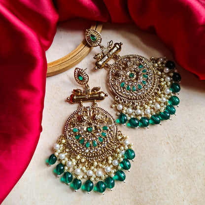 Preet Chandbali Earrings- Green