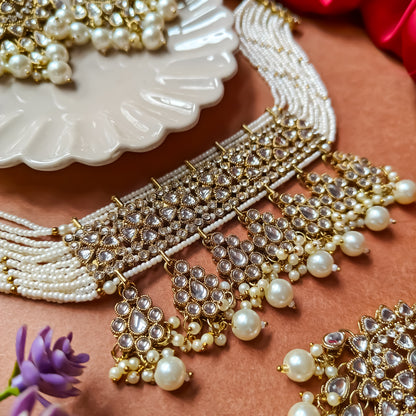 Sreeja Golden Necklace Set