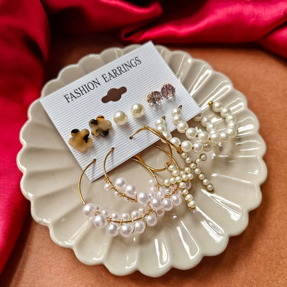 Korean Set of 6 Earrings