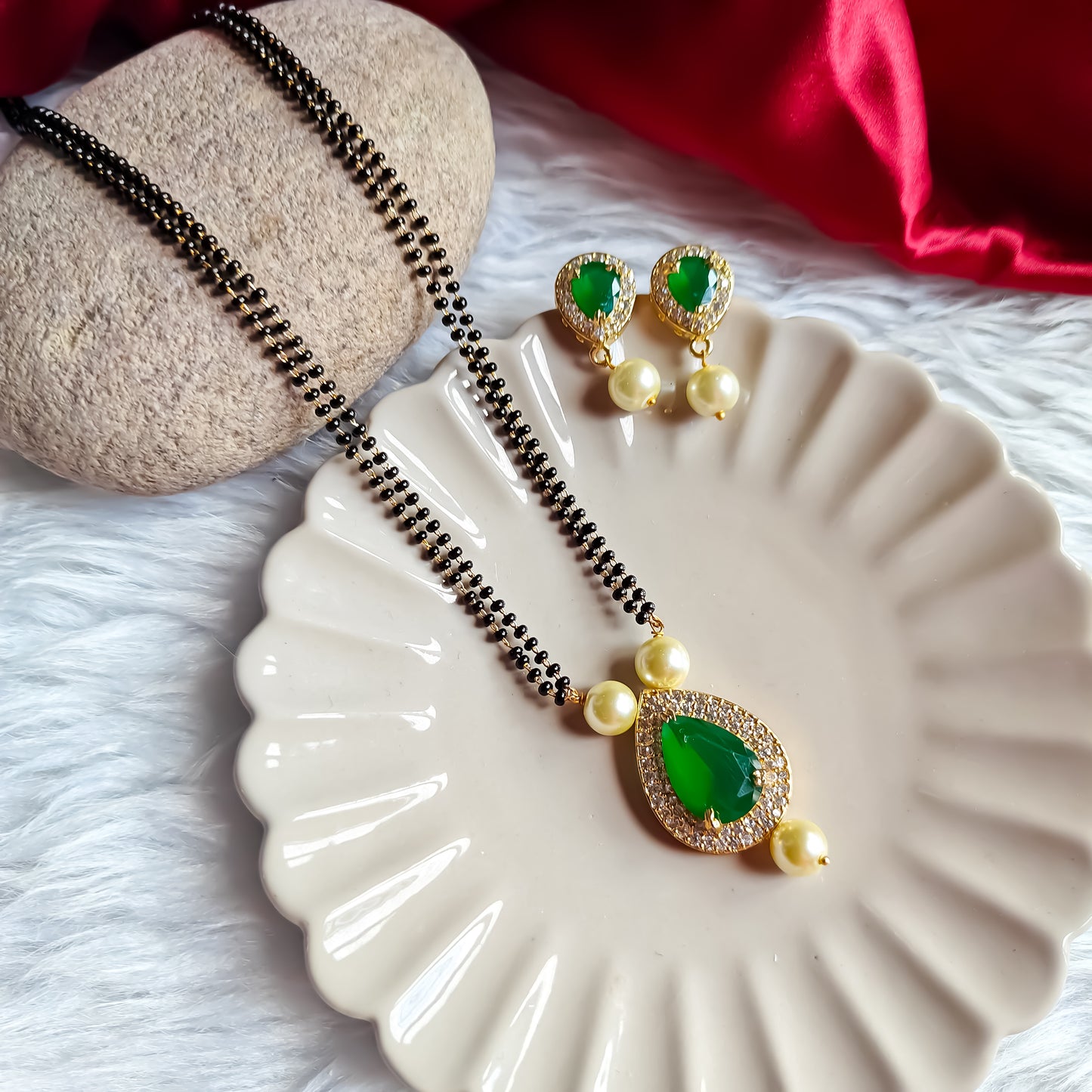AD Mangalsutra with Earrings