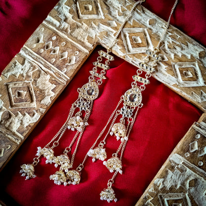 Nakshi Golden Jhumka Earrings with Sahara