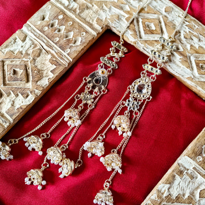 Nakshi Golden Jhumka Earrings with Sahara