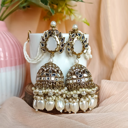Shagun Jhumka Earrings  - Golden