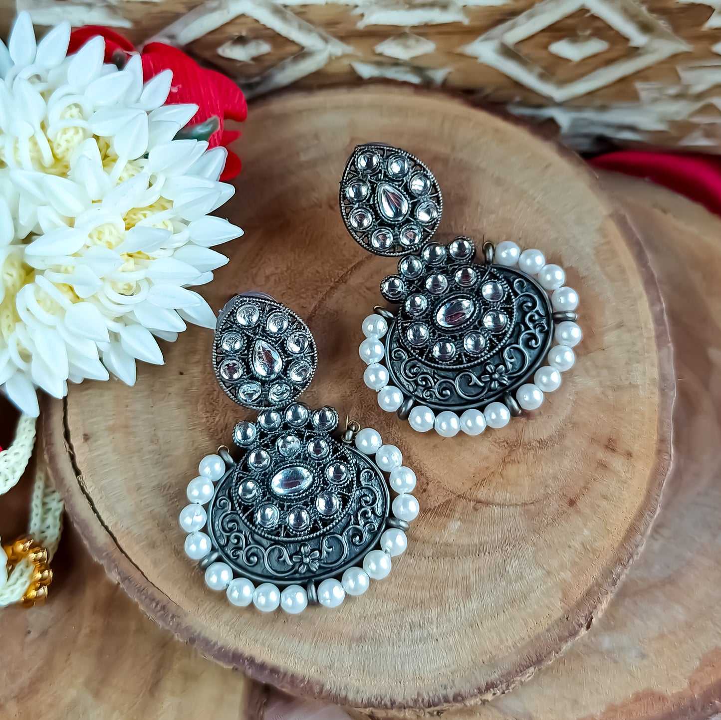 Cute Black Metal Earrings