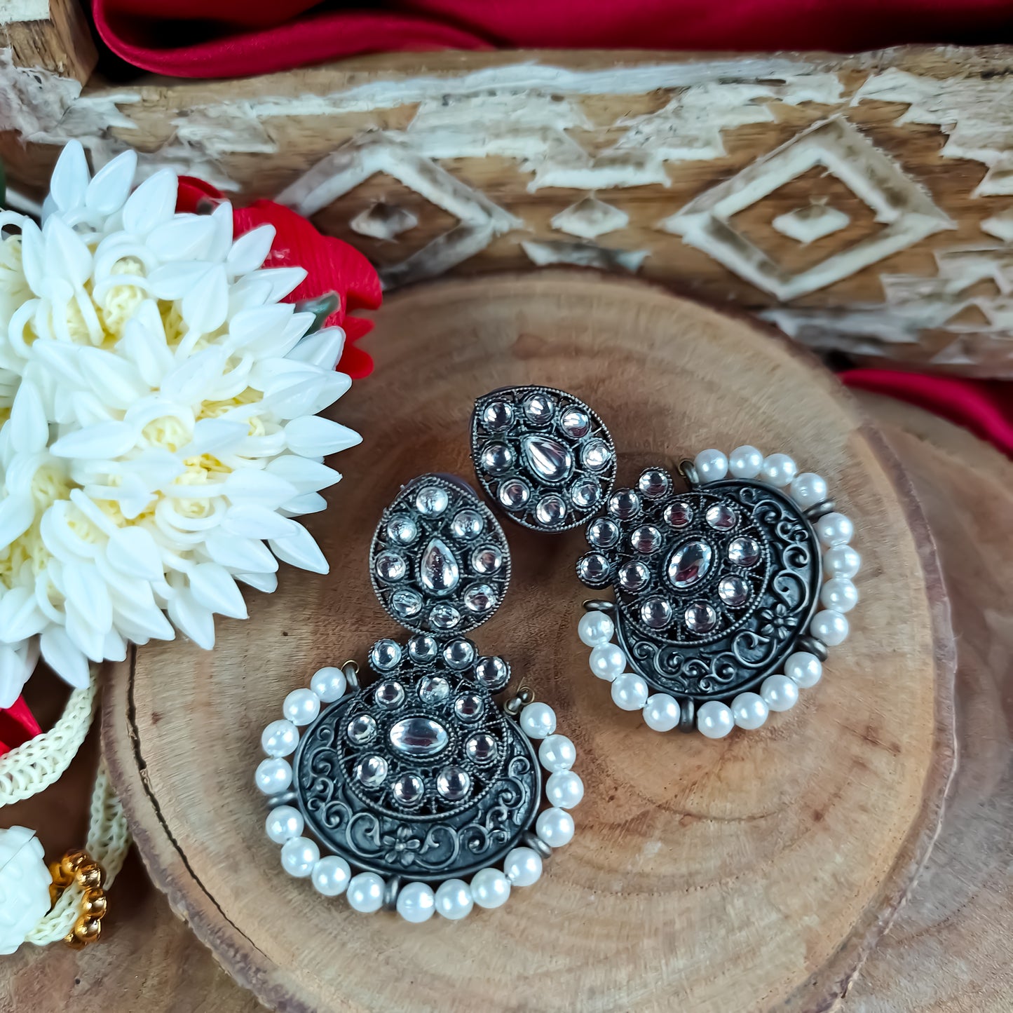 Cute Black Metal Earrings