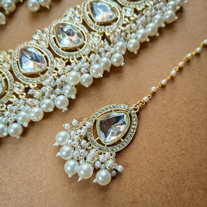 Mehran Kundan Necklace Sets- Golden